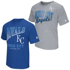 スターター メンズ トップス Tシャツ MenstarteroyalHeather Gray Kansas City Royals TwoPack TShirt Set Royal グレー