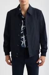 レイス メンズ アウター ジャケット・ブルゾン レギュラーフィット Reiss Regular Fit Bobby Bomber Jacket NAVY ネイビー