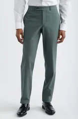 ジャックビクター メンズ ボトムス カジュアルパンツ ウール コットン Jack Victor Piero Flat Front Stretch Cotton Wool Dress PantsAGE
