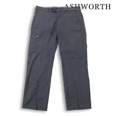 ASHWORTH アシュワース ゴルフ 通年★ ストレッチ ストレート パンツ スラックス Sz.88 メンズ 灰 グレー