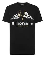 ビリオネア メンズ トップス Tシャツ BILLIONAIRE TShirt Round Neck Flags Men black ブラック