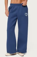 アディクテッド レディース ボトムス カジュアルパンツ ワイドレッグ スウェットパンツ Lovedikted Wide Leg Sweatpants NAVY ネイビー
