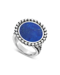 ラゴス レディース アクセサリー リング LAGOSterling Silver Maya Lapis Circle Ring BlueSilver ブルー