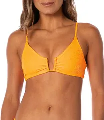 マージ レディース トップス シャツ Maaji Bia Zesty Orange Reversible UWire Bralette Swim Top Bright Orange オレンジ