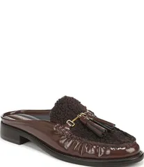 フランコサルト レディース シューズ パンプス Franco Sarto Callen Patent Faux Shearling Bitassel Mules Brown ブラウン