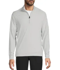 ハート シャフナー マルクス メンズ アウター ニット・セーター ハーフジップ Hart Schaffner Marx Luxury Performance Textu red Quarter Zip