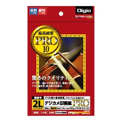 ナカバヤシ Digio インクジェット用紙 デジカメ印画紙／PRO 2L：10枚入 PRSK-2LH-10G 0