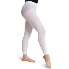 カペジオ レディース アンダーウェア 靴下 ニット Capezio Footless Tight w Self Knit Waist Band White ホワイト