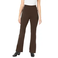 ウーマン ウィズイン レディース ボトムス カジュアルパンツ ブーツカット プラスサイズ プチ ブーツ ニット Woman Within Womens Plusize Petite Bootcut P