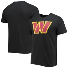 フォーティーセブン メンズ トップス Tシャツ プリント Mens 47 Black Washington Commanders Imprint Superival TShirt Black ブラック