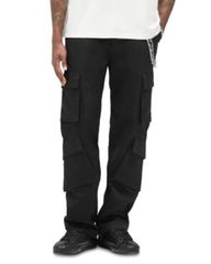 リプレゼント メンズ ボトムス カジュアルパンツ カーゴパンツ Represent Straight Fit Cargo Pants Jet Black ブラック