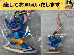 b❌ディズニー❌　スティッチ　サーフィン　サーフボード　白色　フィギュアストラップ