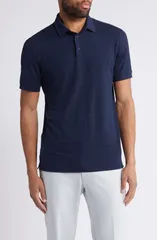ミズンメイン メンズ トップス シャツ MizzenMain Copa Trim Fit Striperformance Polo Navy Solid ネイビー