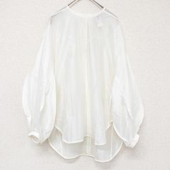 極美品】BLAMINK 総レース ハイネック パフスリーブ ブラウス 春夏