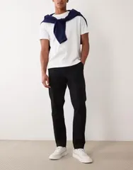 エイソス メンズ ボトムス カジュアルパンツ ASOS DESIGN tapered chinos Black ブラック