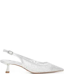 デューンロンドン レディース シューズ パンプス メッシュ ヒール Dune London Ciana Rhinestone Mesh Slingbackitten Heel Dress Pumpsi