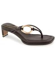 ケネスコール レディース シューズ サンダル ヒール Kenneth Cole New York Womens Madrid Kitten Heel Thong Sandals Chocolate チ