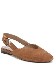 ナチュライザー レディース シューズ パンプスエード Naturalizer Crystal Suede Slingback Square Toe Ballet Flats Walnut Wake