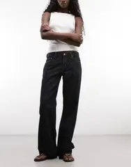 ウィークデイ レディース ボトムス デニムパンツ ブーツカット ブーツ ジーンズ Weekday Aura lowaist relaxed bootcut jeans in dark blue rin