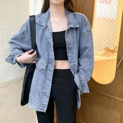 デニムジャケット レディース Gジャン カラー：サックス 商品コード：86HANYAM-003