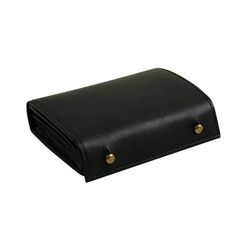 [エムピウ]m+ コットン 折り財布 二つ折り コンパクト MF2p25 (ブラック) 1