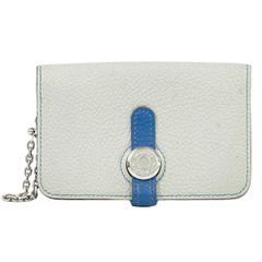 本物 エルメス HERMES ドゴン コインケース 小銭入れ カードケース □O刻 2011年 レザー グレー Dogon 財布 ウォレット 중고 ・