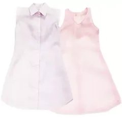 【新品】ドールアクセサリー 50cm用 ストライプラインノースリーブワンピセット(ライトパープル)