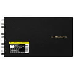 マルマン(maruman) ノート リングノート ニーモシネ 5mm方眼罫 日本製 ブラック 横型 80枚 2冊セット N186X2
