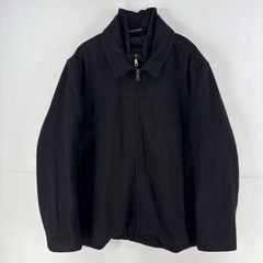 古着 トミーヒルフィガー TOMMY HILFIGER ジャケット 中綿 フルジップ キルティングライナー レイヤード 2XL  ブラック 無地 メンズ