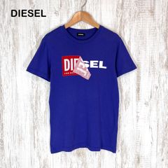 DIESEL ディーゼル 剥がれロゴ Tシャツ ブルー 140㎝