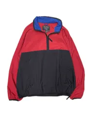 【 Eddie Bauer/ Anorak Parka 】エディーバウアー　ナイロンアノラックパーカー　Red × Black   XLサイズ