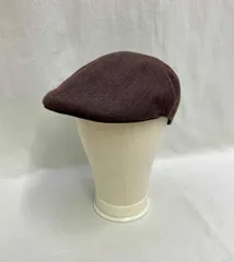 BURBERRY バーバリー ハンチング帽 フラットキャップ 帽子 ボルドー系 ウール M イタリア製 W1C56-300-36