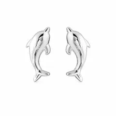 ピアス 0.9cm レディース S925シルバー イルカ 海洋生物モチーフ 小ぶり シルバー 約 軽量 スタッド 海 夏 マリン
