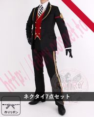ツイステ　ハーツラビュル寮　男子冬制服　コスプレ衣装【ネクタイ7点セット（女性サイズ）】発送まで90日以内