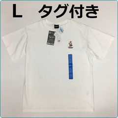 テディベア [Teddy Bear] 半袖Tシャツ [71414] L メンズ Tシャツ ホワイト ワンポイント サーフィン 刺繍 ラウンドネック タグ付