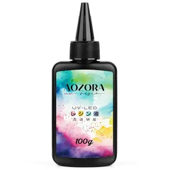 【新品】 AOZORA UVレジン液 100g UV/LED対応 低粘度 レジン 透明 ハードタイプ 急速硬化 大容量 黄変しにくい 初心者向け
