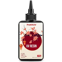 【新品】 ProKKUV UVレジン液 100g プレミアムUVレジン液UV/LED対応 高級・黄変しにく クリスタル状透明で 急速硬化 大容量 詰替用 低アレルギー性 レジン初心者向け 対応 DIYハンドメイドジュエリー 手作り装飾 コーティング 標本 ドラ