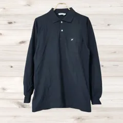 A2206 アーノルドパーマー Arnold Palmer ポロシャツ 長袖(L) 黒 ワンポイント 綿 レギュラーカラー