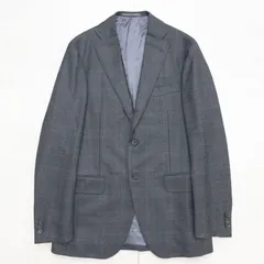 salotto di guji サロットディグジ リングヂャケット製 テーラードジャケット グレンチェック チェック柄 グレー ウール メンズ 46 b02321