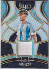 【9/8まで出品】Nico Paz ニコ・パス Panini Select Road To FIFA World Cup 2025-26 Silver Jersey ジャージ Argentina アルゼンチン