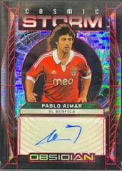 【9/8まで出品】Pablo Aimar パブロ・アイマール Panini Obsidian Cosmic Storm 2025-26 /99 Red Auto サイン 直筆 SL Benfica