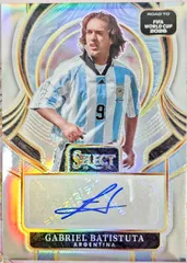 【9/8まで出品】Gabriel Batistuta ガブリエル・バティストゥータ Panini Select Road To FIFA World Cup 2025-26 Silver Auto サイン 直筆 Argentina