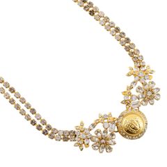 ジャンニヴェルサーチ ネックレス メデューサ ゴールドカラー ラインストーン VERSACE】ジャンニ・ヴェルサーチ メデューサ 金メッキ×ラインストーン