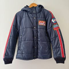 ヒステリックグラマー HYSTERIC GLAMOUR ヒス フーデッドジャケット 中綿 S ネイビー ユニセックス PRIMALOFT プリマロフト 防寒