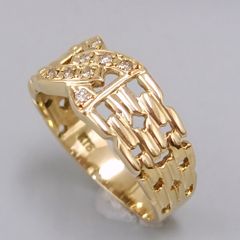18金 K18 ダイヤ 0.24ct デザインリング 2.67g 10号 Z928 - メルカリ
