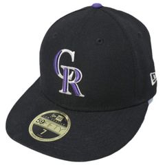 NEW ERA ニューエラ 59FIFTY LOW PROFILE MLB Colorado Rockies コロラドロッキーズ 6パネル ベースボールキャップ 7(55.8cm) BLACK メジャーリーグ 帽子 g27944