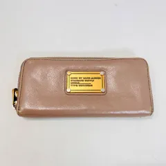 マークジェイコブス 長財布 ラウンドファスナー レザー ベージュ MARC JACOBS