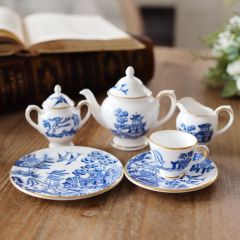 Coalport Willow｜コールポート ブルーウィロー ミニチュア ティーセット 6点