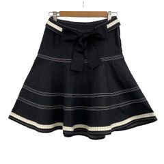 TO BE CHIC(トゥービーシック) スカート サイズ38 M レディース美品  ダークネイビー×白