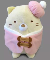 [중고] 봉제인형 고양이 파스텔 코트 봉제인형 [스미코구라시]